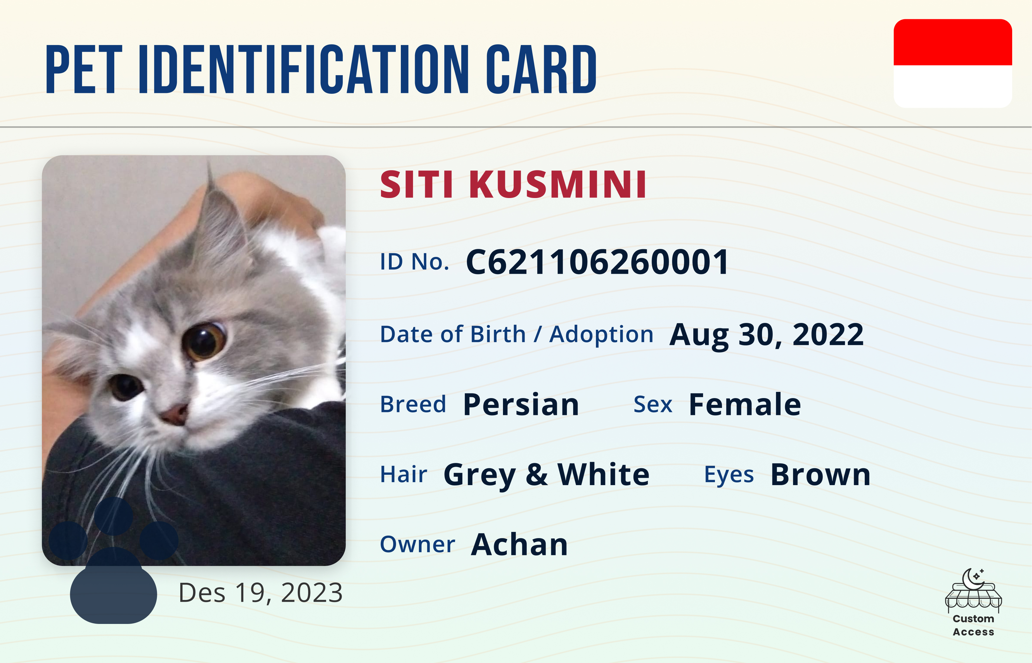 Kartu Pet ID - Siti